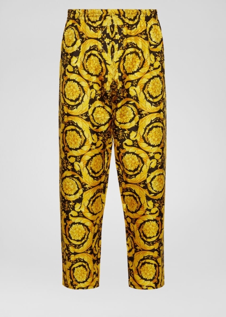 Versace Barocco Print Silk Pyjamasbyxor Herr - 619528LXJ